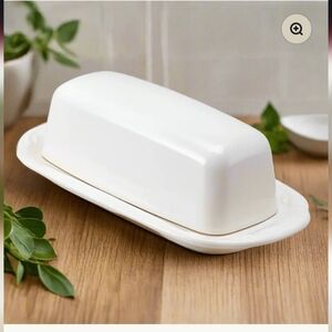 Pfaltzgraph Filigree White Covered Butter Dish with Lid
